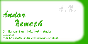 andor nemeth business card